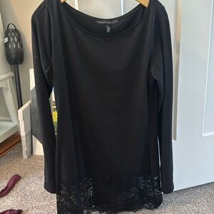 WHBM Long sleeve lace layering tee XS White House Black Market Casual